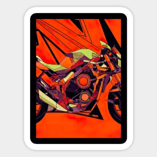 Abstract Motorcycle Forms Sticker